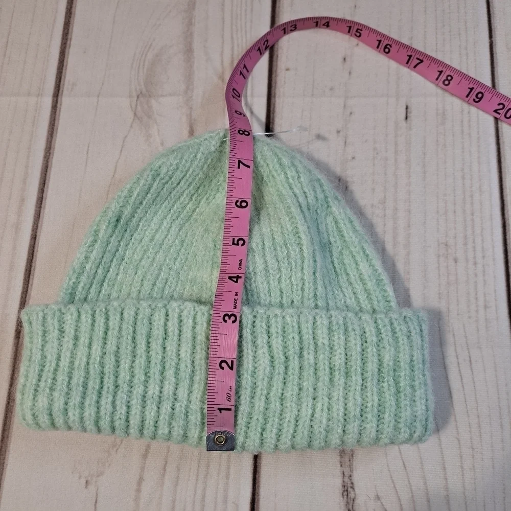 ZARA Medium Mint Green Beanie Hat Cap